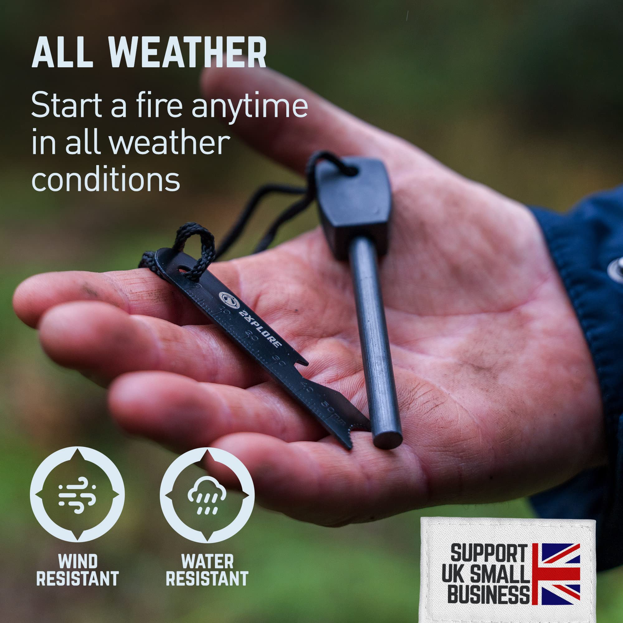 2XPLORE Ignite Steel Fire Starter with Survival Whistle - Image 4