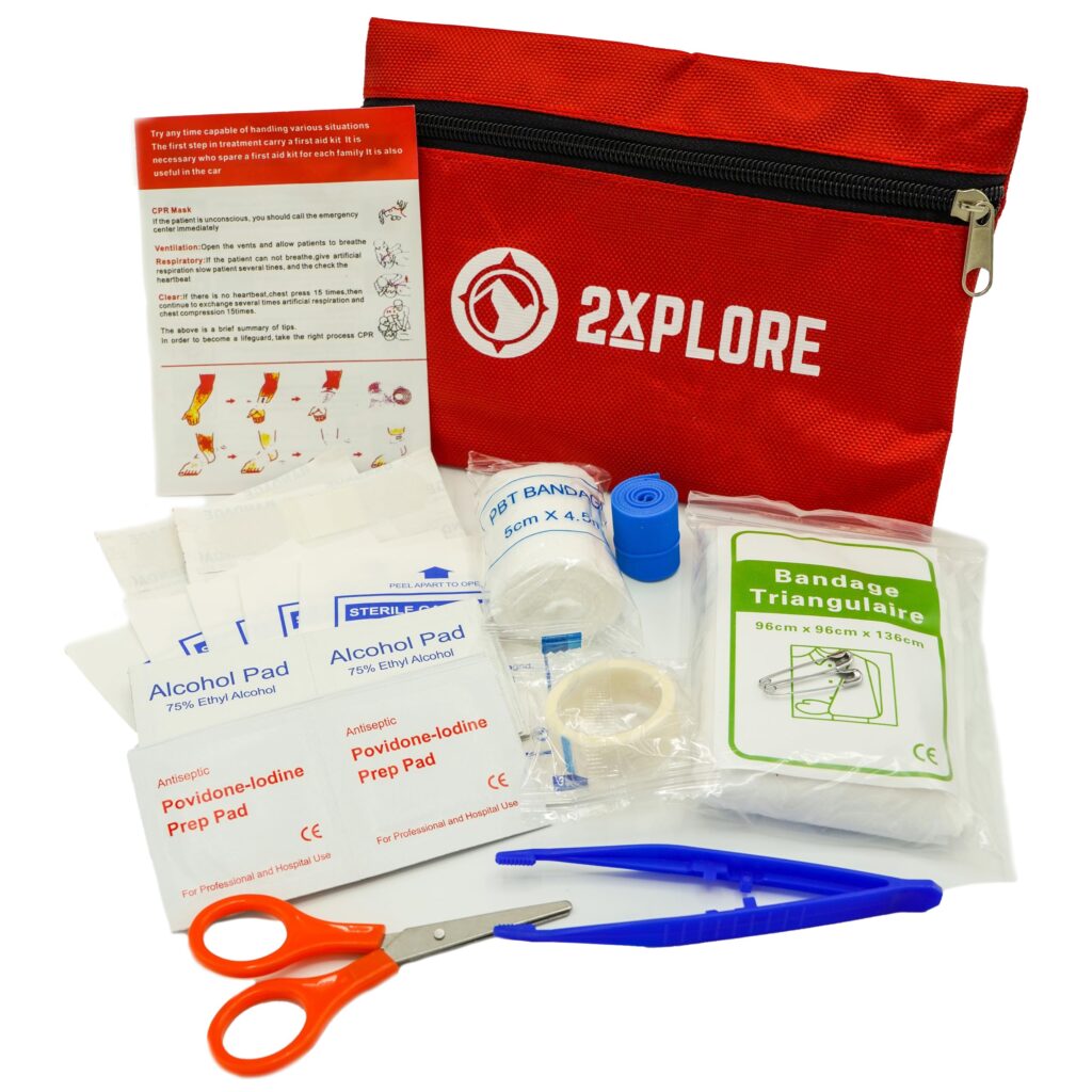 2XPLORE 37-Piece Small First Aid Kit, Red