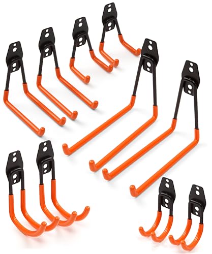 Storage Whizz Heavy-Duty Garage Hooks – Set of 10